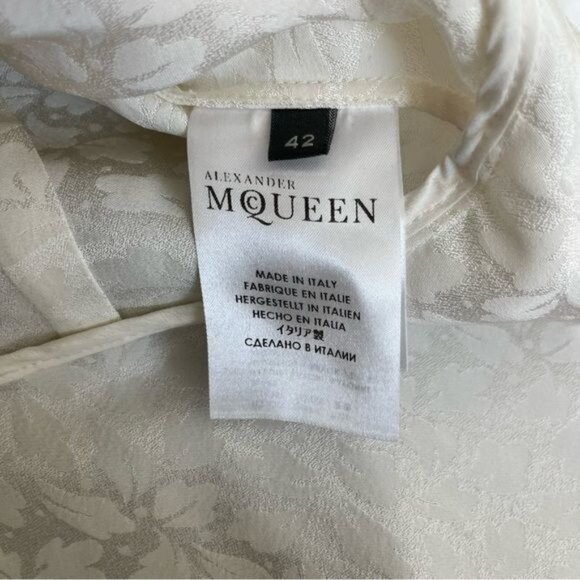 Alexander McQUEEN Peplum Top V Neck High Low - Picture 8 of 12